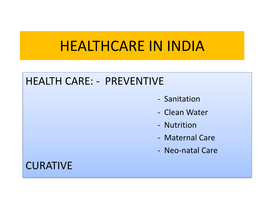 Healthcare in India