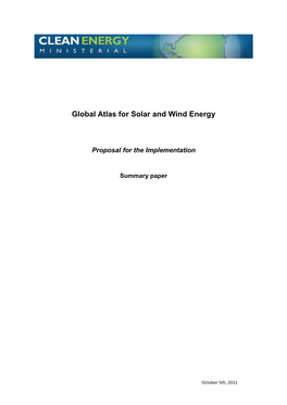 Global Atlas for Solar and Wind Energy