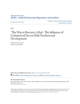 The Influence of Commercial Sex on Male Psychosocial Development
