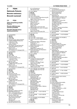 2 FG9A Nationale Patente Brevets Nationaux Brevetti Nazionali