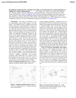 Revisiting the Campo Del Cielo, Argentina Crater Field: a New Data Point from a Natural Laboratory of Multiple Low Velocity, Oblique Impacts S.P