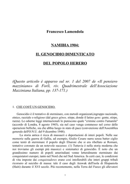 Francesco Lamendola