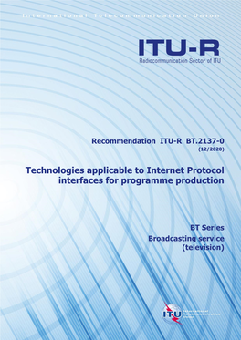 Recommendation ITU-R BT.2137-0 (12/2020)