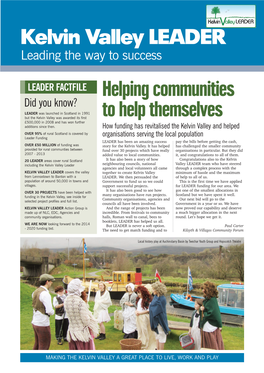 Kelvin Valley LEADER Helping Communities to Help Themselves