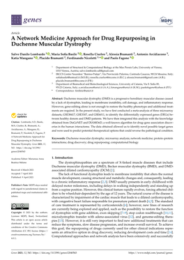 A Network Medicine Approach for Drug Repurposing in Duchenne Muscular Dystrophy
