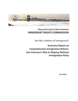 Comprehensive Immigration Reform Symposium Report