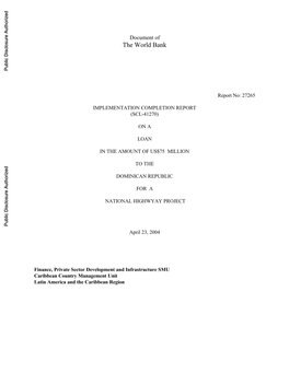 World Bank Document