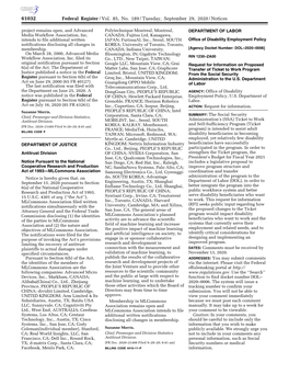 Federal Register/Vol. 85, No. 189/Tuesday, September 29, 2020