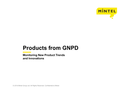 Products from GNPD