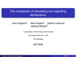 The Complexity of Simulating Non-Signaling Distributions