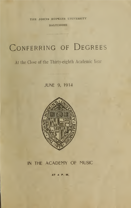 Commencement 1878-1919