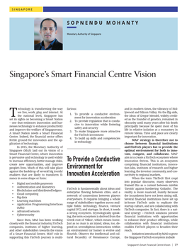 Singapore's Smart Financial Centre Vision