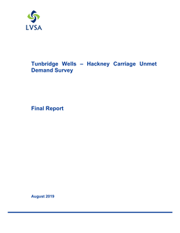 Appendix a Independent Hackney Carriage Services Report 2019