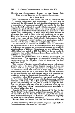 On the Carboniferous Deposit of the Brown Clee Hill and Its Relation To