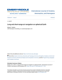 Long and Short-Range Air Navigation on Spherical Earth