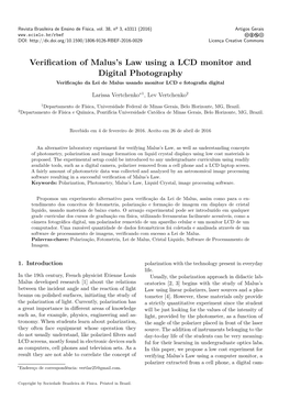 Verification of Malus's Law Using a LCD Monitor and Digital