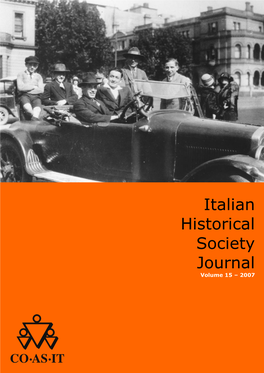 Italian Historical Society Journal Volume 15 – 2007
