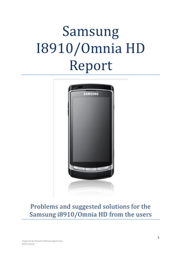 Samsung I8910/Omnia HD Report