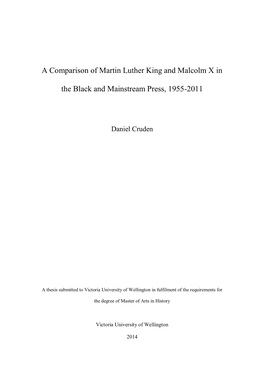 A Comparison of Martin Luther King and Malcolm X in the Black And