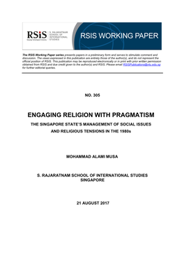 Engaging Religion with Pragmatism