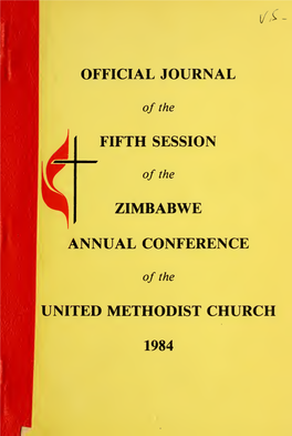 Official Journal of the Fifth Session of the Zimbabwe Annual Conference of the United Methodist Church 1984