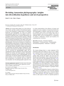 Revisiting Amazonian Phylogeography: Insights Into Diversification Hypotheses and Novel Perspectives