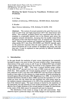 Heating the Quiet Corona by Nanoflares: Evidence and Problems