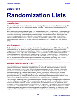 Randomization Lists