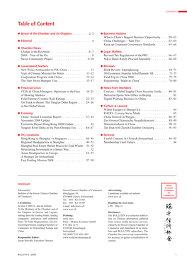 Bulletin of the Swiss-Chinese Chamber of Commerce