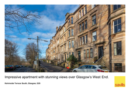 Impressive Apartment with Stunning Views Over Glasgow's West End