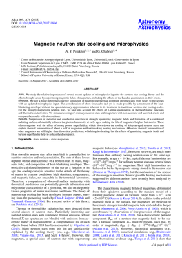 Magnetic Neutron Star Cooling and Microphysics A