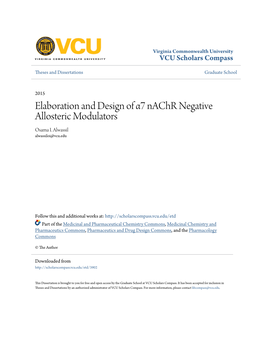 Elaboration and Design of Α7 Nachr Negative Allosteric Modulators Osama I