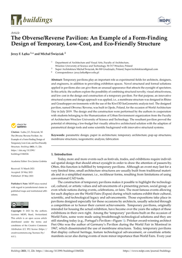 The Obverse/Reverse Pavilion: an Example of a Form-Finding Design of Temporary, Low-Cost, and Eco-Friendly Structure