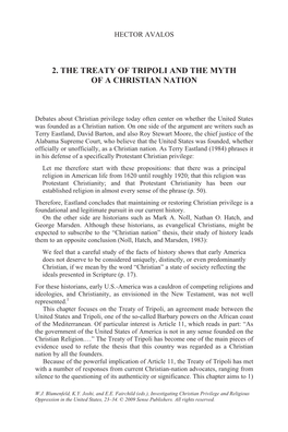 2. the Treaty of Tripoli and the Myth of a Christian Nation