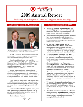 2009 Annual Report Celebrating Our 40Th Year As America’S Original Media Watchdog