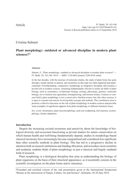 Cristina Salmeri Plant Morphology