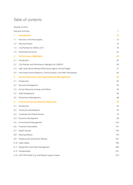 Table of Contents