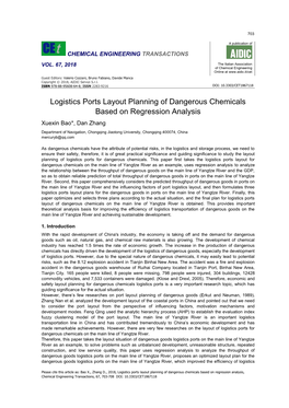 Logistics Ports Layout Planning of Dangerous Chemicals Based On