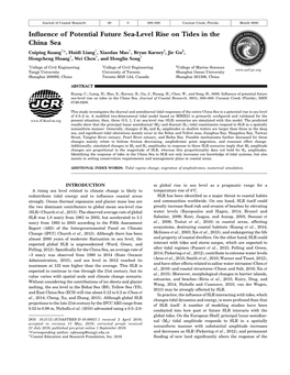 Influence of Potential Future Sea-Level Rise on Tides in The