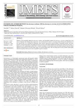 INTERSPECIFIC HYBRID BETWEEN Saccharomyces Mikatae and Saccharomyces Cerevisiae AS an ALTERNATIVE STRAIN for BREAD MAKING