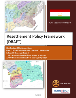 Resettlement Policy Framework (DRAFT)