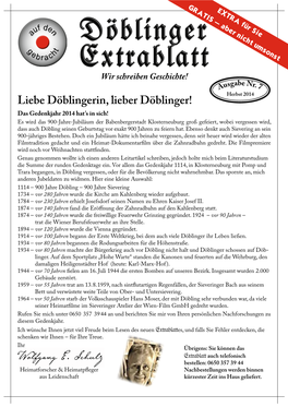 Und Hier Liegt Das Extrablatt Für Sie Bereit: Heuriger Eberl, Ecke Iglaseegasse – Zehenthofgasse, Heiligenstadt 16–24 Uhr, Mi Geschlossen; Tel