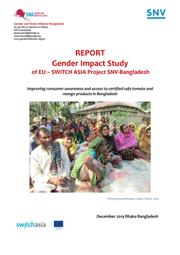 REPORT Gender Impact Study of EU – SWITCH ASIA Project SNV-Bangladesh