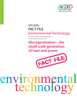 Microgeneration – the Small Scale Generation of Heat and Power Microgeneration – the Small Scale Generation of Heat and Power Mobile Ones