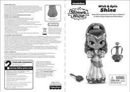 DKR22 : Fisher-Price® Shimmer and Shine™ Wish