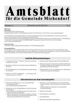 0516 Michendorf Amtsblatt