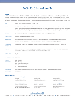 2009-2010 School Profile