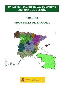 Provincia De Zamora Caracterización De Las Comarcas Agrarias De España