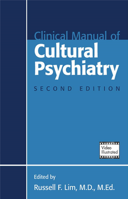 Clinical Manual of Cultural Psychiatry