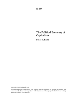 The Political Economy of Capitalism